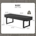 thumbnail image 2 of 59" Wood Bench for Bedroom End of Bed, Farmhouse Indoor Kitchen Table Benches,Versatile Modern Shoe Bench for Entryway, Black, 2 of 9