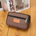 thumbnail image 6 of KGOTA Men Change Pouch Canvas Zipper Coin Purse With Multi Pocket (Coffee Style One), 6 of 7