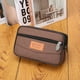 thumbnail image 3 of Bolso de la cintura de la bolsa del teléfono de los hombres de múltiples capas Fanny Pack Monedero de lona (Café 1) Likrtyny multifunción de oficina, 3 of 6
