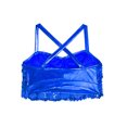 thumbnail image 6 of YiZYiF Kids Girls Shiny Sequin Camisole Crop Top with Skirt 2-Piece Modern Jazz Latin Dance Outfits Blue 10, 6 of 7