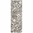 thumbnail image 2 of Safavieh Belize Shag 2'3" X 7' Power Loomed Rug in Ivory and Charcoal, 2 of 3