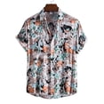 thumbnail image 2 of RYRJJ Mens Casual Hawaiian Shirt Short Sleeve Button Down Beach Cotton Linen Shirts Tropical Floral Shirts(Light Blue,L), 2 of 9