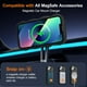 thumbnail image 2 of Funda magnética para iPhone 14 Plus/15 Plus, compatible con MagSafe, diseño de marco ondulado transparente, borde suave, bonita funda protectora transparente mate a prueba de golpes, 2 of 6