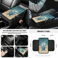 thumbnail image 6 of Renewold Sea Turtle Beach Starfish Car Seat Covers Front Rear Full Set Steering Wheel Seat Belt Pads Coasters Waste Bin Armrest Pad Cup Holders Rearview Mirror Handbrake Cover Set, 14 Pack, 6 of 7