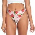 thumbnail image 1 of Balery Hand Drawn Watermelon Tangas de Algodón para Mujer con Estampado – Ropa Interior Sexy, Transpirable, G-string-XX-Large, 1 of 6