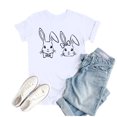 thumbnail image 1 of Blouse d'Été à Manches Courtes Grande Taille pour Femmes Imprimée T-Shirts à Col Rond Grande Taille Imprimé T-Shirt Graphique à Manches Courtes Hauts T-Shirt à Col en V Femmes en Liquidation, 1 of 5