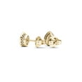 thumbnail image 3 of 1/4Ct TDW Diamond 10K Yellow Gold Pear Shape Cluster Halo Stud Earrings, 3 of 5