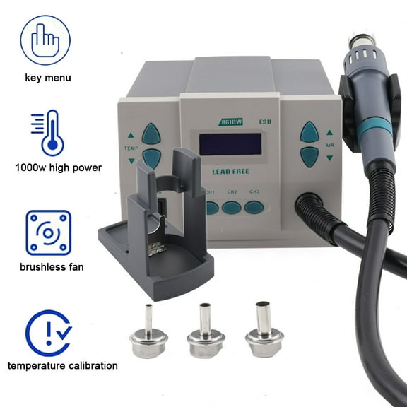 TABODD Soldering 861DW Hot Air Rework Station 1000W Digital Solder Rework Station for Phone Motherboard Micro Repairing