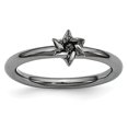 thumbnail image 2 of Sterling Silver Black-Plated Star of David Ring, 2 of 7