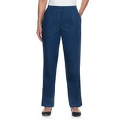 Alfred Dunner Womens Plus-Size Solid Medium Pant Womens-18W