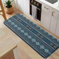 thumbnail image 5 of Blue Geometric Striped Pattern Kitchen Rug Mat,Kitchen Runner Rugs Non Skid Washable,Decorative Kitchen Floor Mats for Kitchen,Sink,Laundry,17"x47.2", 5 of 7