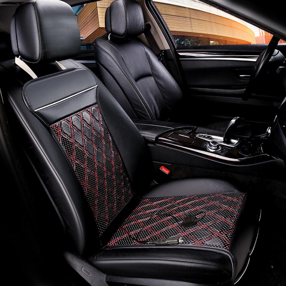Car Heated Seat Covers Rhombic Pattern 