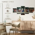 thumbnail image 4 of Elephant Stock The Last Supper Wall Art - Horizontal Multi Panel Canvas - Living Room Wall Decor - Religion And Spirituality Multi Panel - Teal And Green Decor By Leonardo Da Vinci - 29" x 12", 4 of 4