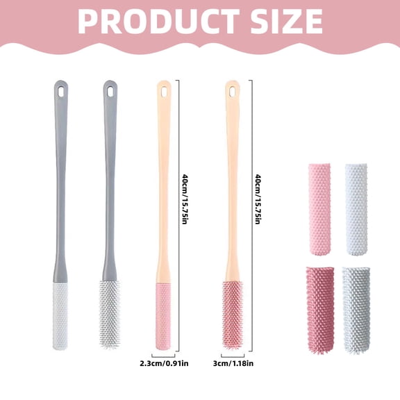 Shower Essentials Toe Seam Massage Brush And Soft Rubber Foot File Toe Cleaning Brush Foot Scrubber In Shower With Long Handle Silicone Foot Brush Applicator For Foot Seniors Elderly Space Saving