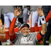 Patrick Mahomes Kansas City Chiefs Unsigned 2021 AFC Championship AFC Champions Celebration Photograph
