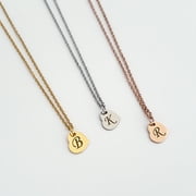 Personalized Mother's Day Gift for Mom Girlfriend Women's Mini Heart Charm Gift for Wife Fiancee Pendant Custom Made Engravable Name Necklace Jewelry Free Gift Box Ship Next Day