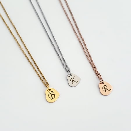 Personalized Mother's Day Gift for Mom Girlfriend Women's Mini Heart Charm Gift for Wife Fiancee Pendant Custom Made Engravable Name Necklace Jewelry Free Gift Box Ship Next Day