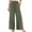 Army Green, variant on uublik Light Weight Pants for Women Beige Side Split High Waisted Palazzo Beach Pants Summer Boho Flowy Trousers