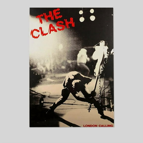 Music Poster - The Clash London Calling Poster - Vintage Style - Size 24x36 - Postora