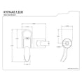 thumbnail image 2 of Kingston Brass K1014AW Complement Shower Slide Bar Bracket, White, 2 of 2