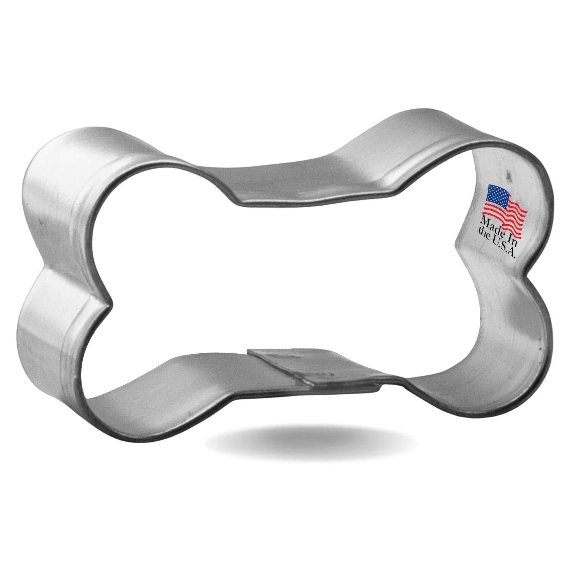 Mini Dog Bone Cookie Cutter 1.5 in M196 Made in the USA Foose Cookie Cutters Tin Plated