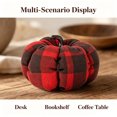 thumbnail image 4 of Fall Fabric Pumpkins Decor,Vintage Plaid Fabric Pumpkins Autumn Decor,Rustic Farmhouse Pumpkins for Mantel Table, Thanksgiving Halloween Autumn Home,Red, 4 of 7