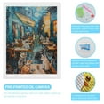 thumbnail image 3 of Diamond Art Kits for Adults, Whimsical Cats Night CafeDiamond Painting Kits for Beginners, Frameless Round 5D Full Drill Diamonds Art Gem Art Crafts Home Decor Gifts, 3 of 8