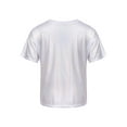 thumbnail image 2 of Runhomal Girls Boys Shiny Metallic Short Sleeve T-Shirt Modern Dance Jazz Hip Hop Top Performance Top Silver 130, 2 of 7