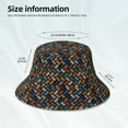 thumbnail image 5 of Kdxio Reflective Bucket Hat - Retro Tape Print Bucket Hat for Men,Women, 5 of 9