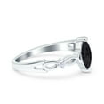 thumbnail image 2 of Infinity Twisted Marquise Ring Black CZ 925 Sterling Silver Size 6, 2 of 6