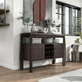 thumbnail image 3 of Furniture of America Mendota Wood Buffet Table with Wine Rack in Espresso, 3 of 4