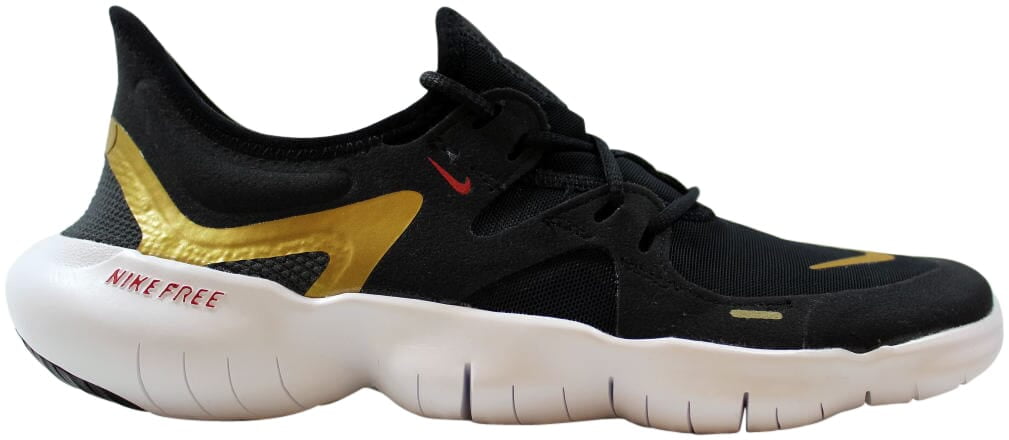 nike free rn black and gold