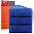 thumbnail image 1 of HAHDAXIA 3 Pieces African Bath Sponge African Net Long Net Bath Sponge Exfoliating Shower Body Scrubber Back Scrubber Skin Smoother,Great for Daily Use (Blue), 1 of 6
