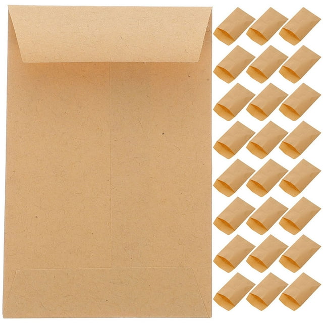 200pcs Flower Envelopes Resealable Self Sealing Packets Coin Envelopes Kraft Paper Saving Storage Organizer for Flower Vegetable Plants