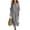 Gray, variant on Women's Summer Vertical Striped Maxi Dress, Casual V Neck Batwing Sleeve Kaftan Dress, Flowy Loose Fit Beach Vacation Caftan