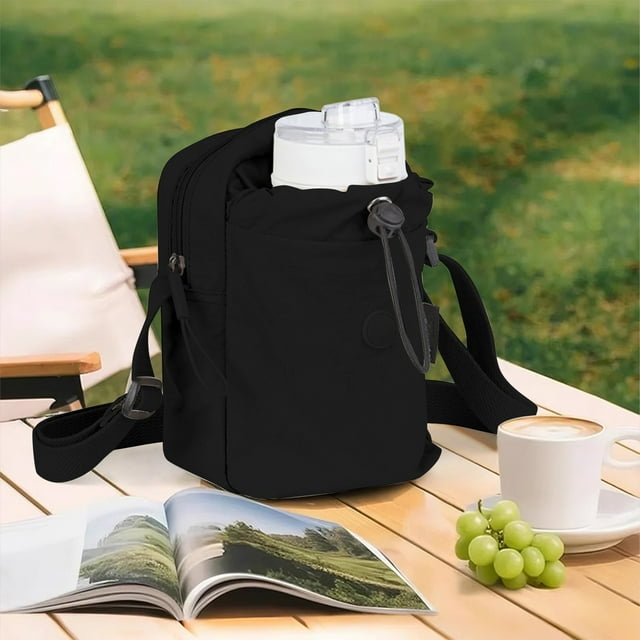 Amzcrzy Nylon Crossbody Bag Organization and Storage Multi Functional Chest Bag Made Of Nylon Material Water Cup Bag Outdoor Cycling Sports Crossbody Bag Versatile Commuting Shoulder Bag