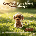 thumbnail image 2 of Dog Hair Storage Keychain, Clear Puppy Shaped Pet Fur Keepsake Capsule Pendant, Portable Pet Hair Memorial Holder Key Ring, Sentimental Gift for Dog Lovers, 2 of 9