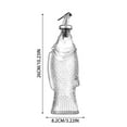 thumbnail image 2 of Glass Oil Bottle - Fish Shaped Kitchen Dispenser With Spout for Olive Vinegar & Soy Dressings - Ideal for Home and Outdoor Use, 2 of 3