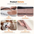 thumbnail image 6 of Orthopedic Dog Bed Large Waterproof Pet Sofa Bed Four-Sided Bolster Cushion Dog Couch with Removable Washable Cover,Pink, 6 of 10