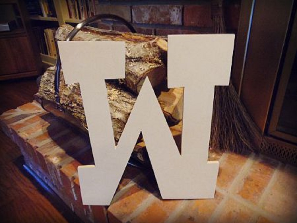 BuildACross Brand 6" Unfinished Initial Wood Decorative Letter