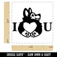 thumbnail image 2 of I Love You Heart Shaped Corgi Butt Anniversary Valentine's Day Self-Inking Rubber Stamp Ink Stamper - Black Ink - Small 1 Inch, 2 of 7