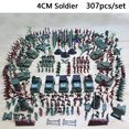 thumbnail image 1 of 307pcs/lot Military Plastic Soldier Model Toy Army Men Figures Accessories Kit Decor Play Set, 1 of 8