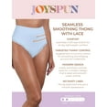 thumbnail image 6 of Joyspun Women's Shapewear Everyday Smoothing Thong with Lace, 2-Pack, Sizes S-3X, 6 of 7