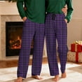 thumbnail image 2 of purcolt Mens Pajama Pants Soft Pjs Plaid Sleep Pants Lounge Bottoms with Pockets & Elastic Waist Sleepwear for Men, 2 of 9