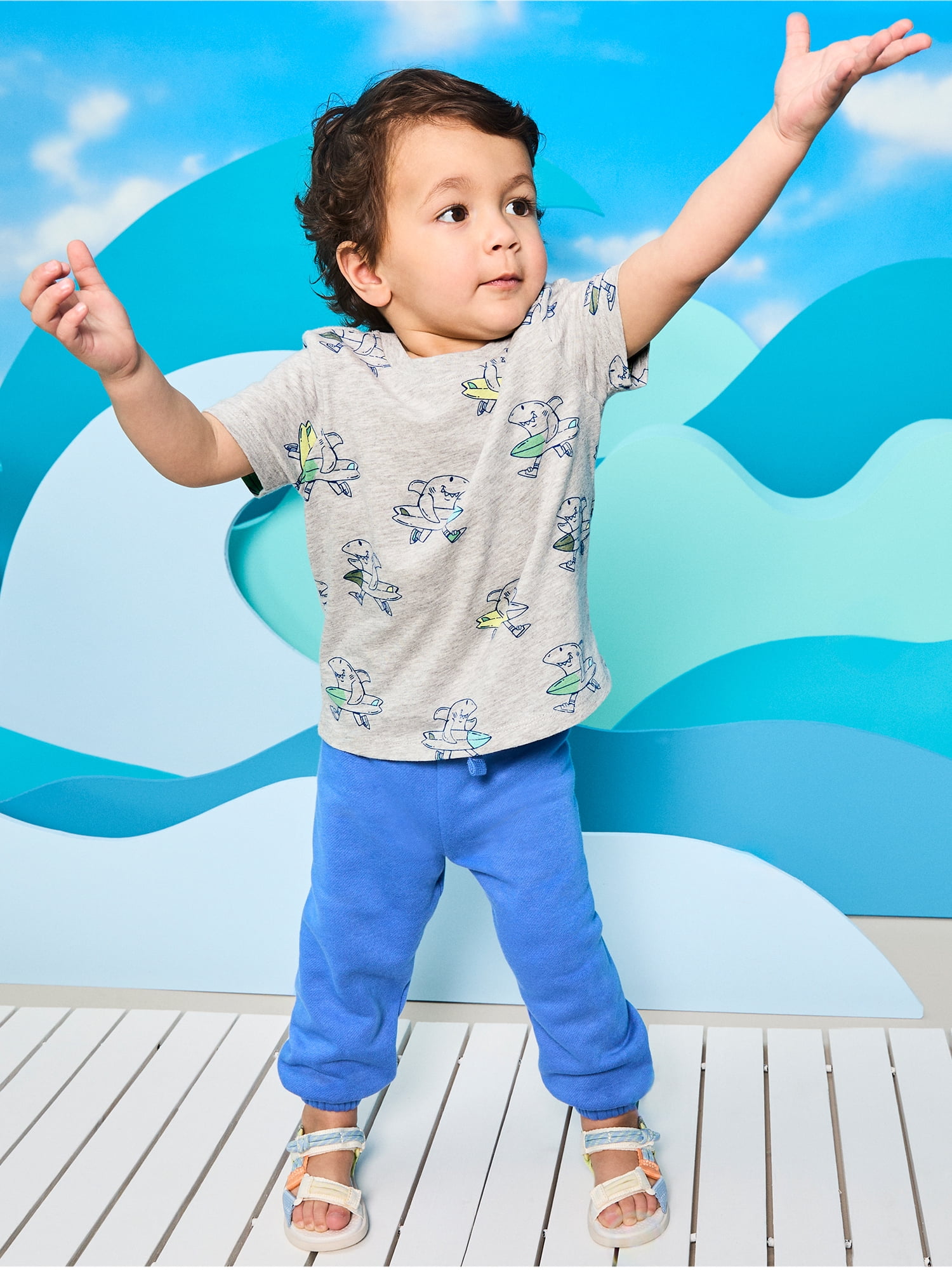 Garanimals Newborn, Baby & Toddler Boy Cotton French Terry Pull-On Joggers, Single & Multi-Pack, Sizes 0-6T