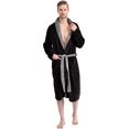 thumbnail image 1 of Men's Soft Plush Fleece Classic or Hooded Robe with Front Pockets, 1 of 7