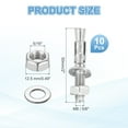 thumbnail image 2 of Uxcell 10 Pcs Ancrages en Coin, 5/16 Pouces x 2 Pouces Ancrages en Acier Inoxydable pour Béton, Fixation Standard Robuste pour Support Mural en Ciment (Inclut Rondelles Écrous, Ton Argent), 2 of 6