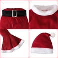 thumbnail image 3 of Ropa De Navidad Para Niños, Traje De Papá Noel De Navidad De Terciopelo Con Parte Inferior De Campana De Manga Larga, Conjunto De Trajes De 4 Uds Para Bebé De 2 A 5 Años, Regalo Yuarrent HA046754-05, 3 of 6