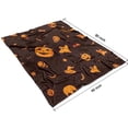 thumbnail image 4 of Orange Halloween Spooky Elements Blanket,Comfortable Soft Flannel Throw Blanket,All Season,Warm Lightweight Blankets for Sofa Bed Couch Living Room Chair,60"x80", 4 of 4