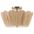 thumbnail image 1 of Bouclair Natural Raffia Scalloped Ceiling Lamp, 1 of 3